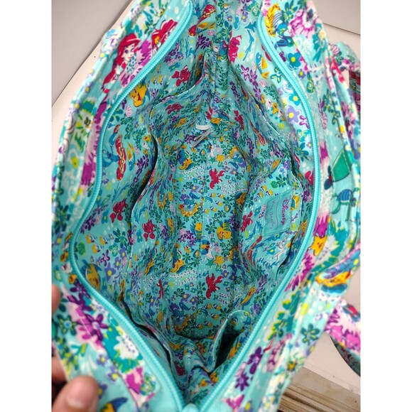 Vera Bradley Original Zip Tote In Disney Ariel Little Mermaid Floral - Picture 10 of 13
